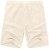 imageCOOFANDY Mens Linen Shorts Casual Elastic Waist Drawstring Summer Beach ShortsBeige