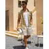 imageCOOFANDY Mens Linen Shorts Casual Elastic Waist Drawstring Summer Beach ShortsDark Grey Khaki