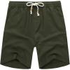 imageCOOFANDY Mens Linen Shorts Casual Elastic Waist Drawstring Summer Beach ShortsGreen