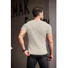 imageCOOFANDY Mens Muscle T Shirts Stretch Short Sleeve V Neck Bodybuilding Workout Tee Shirts Ribbed Knit ShirtLight Khaki