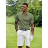 imageCOOFANDY Mens Polo Shirt Short Sleeve Moisture Wicking QuickDry Golf Polo Athletic Tennis Collared TShirtsArmy Green