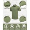 imageCOOFANDY Mens Polo Shirt Short Sleeve Moisture Wicking QuickDry Golf Polo Athletic Tennis Collared TShirtsArmy Green