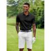 imageCOOFANDY Mens Polo Shirt Short Sleeve Moisture Wicking QuickDry Golf Polo Athletic Tennis Collared TShirtsBlack
