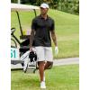 imageCOOFANDY Mens Polo Shirt Short Sleeve Moisture Wicking QuickDry Golf Polo Athletic Tennis Collared TShirtsBlack