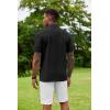 imageCOOFANDY Mens Polo Shirt Short Sleeve Moisture Wicking QuickDry Golf Polo Athletic Tennis Collared TShirtsBlack