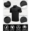 imageCOOFANDY Mens Polo Shirt Short Sleeve Moisture Wicking QuickDry Golf Polo Athletic Tennis Collared TShirtsBlack