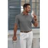 imageCOOFANDY Mens Polo Shirt Short Sleeve Moisture Wicking QuickDry Golf Polo Athletic Tennis Collared TShirtsDark Grey