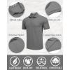 imageCOOFANDY Mens Polo Shirt Short Sleeve Moisture Wicking QuickDry Golf Polo Athletic Tennis Collared TShirtsDark Grey