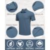 imageCOOFANDY Mens Polo Shirt Short Sleeve Moisture Wicking QuickDry Golf Polo Athletic Tennis Collared TShirtsDenim Blue