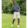 imageCOOFANDY Mens Polo Shirt Short Sleeve Moisture Wicking QuickDry Golf Polo Athletic Tennis Collared TShirtsDenim Blue