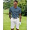 imageCOOFANDY Mens Polo Shirt Short Sleeve Moisture Wicking QuickDry Golf Polo Athletic Tennis Collared TShirtsDenim Blue