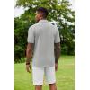 imageCOOFANDY Mens Polo Shirt Short Sleeve Moisture Wicking QuickDry Golf Polo Athletic Tennis Collared TShirtsGrey