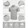 imageCOOFANDY Mens Polo Shirt Short Sleeve Moisture Wicking QuickDry Golf Polo Athletic Tennis Collared TShirtsGrey