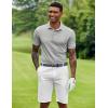 imageCOOFANDY Mens Polo Shirt Short Sleeve Moisture Wicking QuickDry Golf Polo Athletic Tennis Collared TShirtsGrey