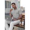 imageCOOFANDY Mens Polo Shirt Short Sleeve Moisture Wicking QuickDry Golf Polo Athletic Tennis Collared TShirtsGrey