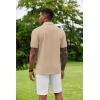 imageCOOFANDY Mens Polo Shirt Short Sleeve Moisture Wicking QuickDry Golf Polo Athletic Tennis Collared TShirtsKhaki