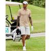 imageCOOFANDY Mens Polo Shirt Short Sleeve Moisture Wicking QuickDry Golf Polo Athletic Tennis Collared TShirtsKhaki