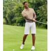 imageCOOFANDY Mens Polo Shirt Short Sleeve Moisture Wicking QuickDry Golf Polo Athletic Tennis Collared TShirtsKhaki