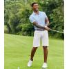imageCOOFANDY Mens Polo Shirt Short Sleeve Moisture Wicking QuickDry Golf Polo Athletic Tennis Collared TShirtsLight Blue
