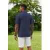 imageCOOFANDY Mens Polo Shirt Short Sleeve Moisture Wicking QuickDry Golf Polo Athletic Tennis Collared TShirtsNavy Blue