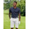 imageCOOFANDY Mens Polo Shirt Short Sleeve Moisture Wicking QuickDry Golf Polo Athletic Tennis Collared TShirtsNavy Blue