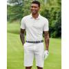 imageCOOFANDY Mens Polo Shirt Short Sleeve Moisture Wicking QuickDry Golf Polo Athletic Tennis Collared TShirtsWhite