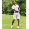 imageCOOFANDY Mens Polo Shirt Short Sleeve Moisture Wicking QuickDry Golf Polo Athletic Tennis Collared TShirtsWhite