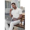 imageCOOFANDY Mens Polo Shirt Short Sleeve Moisture Wicking QuickDry Golf Polo Athletic Tennis Collared TShirtsWhite