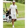 imageCOOFANDY Mens Polo Shirt Short Sleeve Moisture Wicking QuickDry Golf Polo Athletic Tennis Collared TShirtsWhite