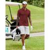 imageCOOFANDY Mens Polo Shirt Short Sleeve Moisture Wicking QuickDry Golf Polo Athletic Tennis Collared TShirtsWine Red