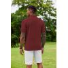 imageCOOFANDY Mens Polo Shirt Short Sleeve Moisture Wicking QuickDry Golf Polo Athletic Tennis Collared TShirtsWine Red