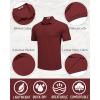 imageCOOFANDY Mens Polo Shirt Short Sleeve Moisture Wicking QuickDry Golf Polo Athletic Tennis Collared TShirtsWine Red