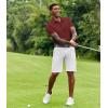 imageCOOFANDY Mens Polo Shirt Short Sleeve Moisture Wicking QuickDry Golf Polo Athletic Tennis Collared TShirtsWine Red