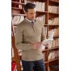 imageCOOFANDY Mens Quarter Zip Up Sweaters Slim Fit Lightweight Mock Neck Pullover Casual Polo SweatersDark Khaki