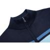 imageCOOFANDY Mens Quarter Zip Up Sweaters Slim Fit Lightweight Mock Neck Pullover Casual Polo SweatersStripeblue
