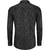 imageCOOFANDY Mens Rose Shiny Shirt Luxury Flowered Printed Button Down ShirtSilver Long Sleeve