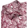imageCOOFANDY Mens Rose Shiny Shirt Luxury Flowered Printed Button Down ShirtWine Red Long Sleeve