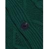 imageCOOFANDY Mens Shawl Collar Cardigan Sweater Slim Fit Button Down Cable Knitted Sweater with PocketsGreen