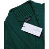 imageCOOFANDY Mens Shawl Collar Cardigan Sweater Slim Fit Button Down Cable Knitted Sweater with PocketsGreen