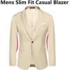 imageCOOFANDY Mens Slim Fit Casual Blazers Lightweight Sport Coats One Button Suit JacketsAkhaki
