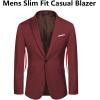 imageCOOFANDY Mens Slim Fit Casual Blazers Lightweight Sport Coats One Button Suit JacketsRed