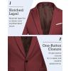 imageCOOFANDY Mens Slim Fit Casual Blazers Lightweight Sport Coats One Button Suit JacketsRed