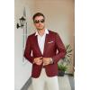 imageCOOFANDY Mens Slim Fit Casual Blazers Lightweight Sport Coats One Button Suit JacketsRed