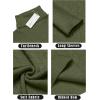 imageCOOFANDY Mens Slim Fit Turtleneck Sweater Casual Pullover Sweater Basic Twist Patterned Knitted SweaterArmy Greennew
