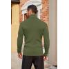 imageCOOFANDY Mens Slim Fit Turtleneck Sweater Casual Pullover Sweater Basic Twist Patterned Knitted SweaterArmy Greennew
