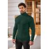 imageCOOFANDY Mens Slim Fit Turtleneck Sweater Casual Pullover Sweater Basic Twist Patterned Knitted SweaterGreen