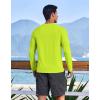 imageCOOFANDY Mens Sun Protection Shirts Long Sleeve Rash Guard Swim TShirts Lightweight Quick Dry Fishing ShirtsLemon Green