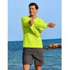 imageCOOFANDY Mens Sun Protection Shirts Long Sleeve Rash Guard Swim TShirts Lightweight Quick Dry Fishing ShirtsLemon Green