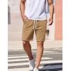 imageCOOFANDY Mens Sweat Shorts 9quot Drawstring Elastic Waist Gym Workout Shorts Casual Athletic Jogger Knit Shorts with PocketsKhaki