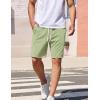 imageCOOFANDY Mens Sweat Shorts 9quot Drawstring Elastic Waist Gym Workout Shorts Casual Athletic Jogger Knit Shorts with PocketsLight Green